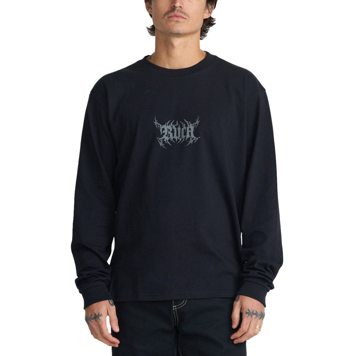 RVCA Virus Long Sleeve T-Shirt - Black image 3