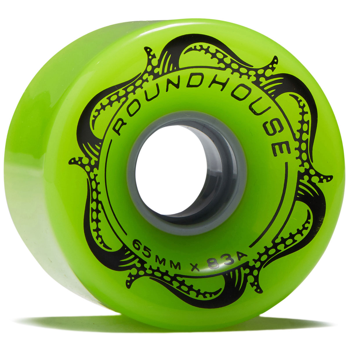 Carver Roundhouse Slick 83a Longboard Wheels - Green Glo - 65mm image 1