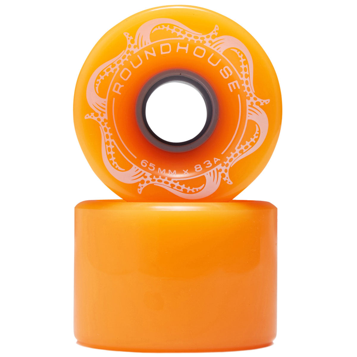 Carver Roundhouse Slick 83a Longboard Wheels - Orange Glo - 65mm image 2