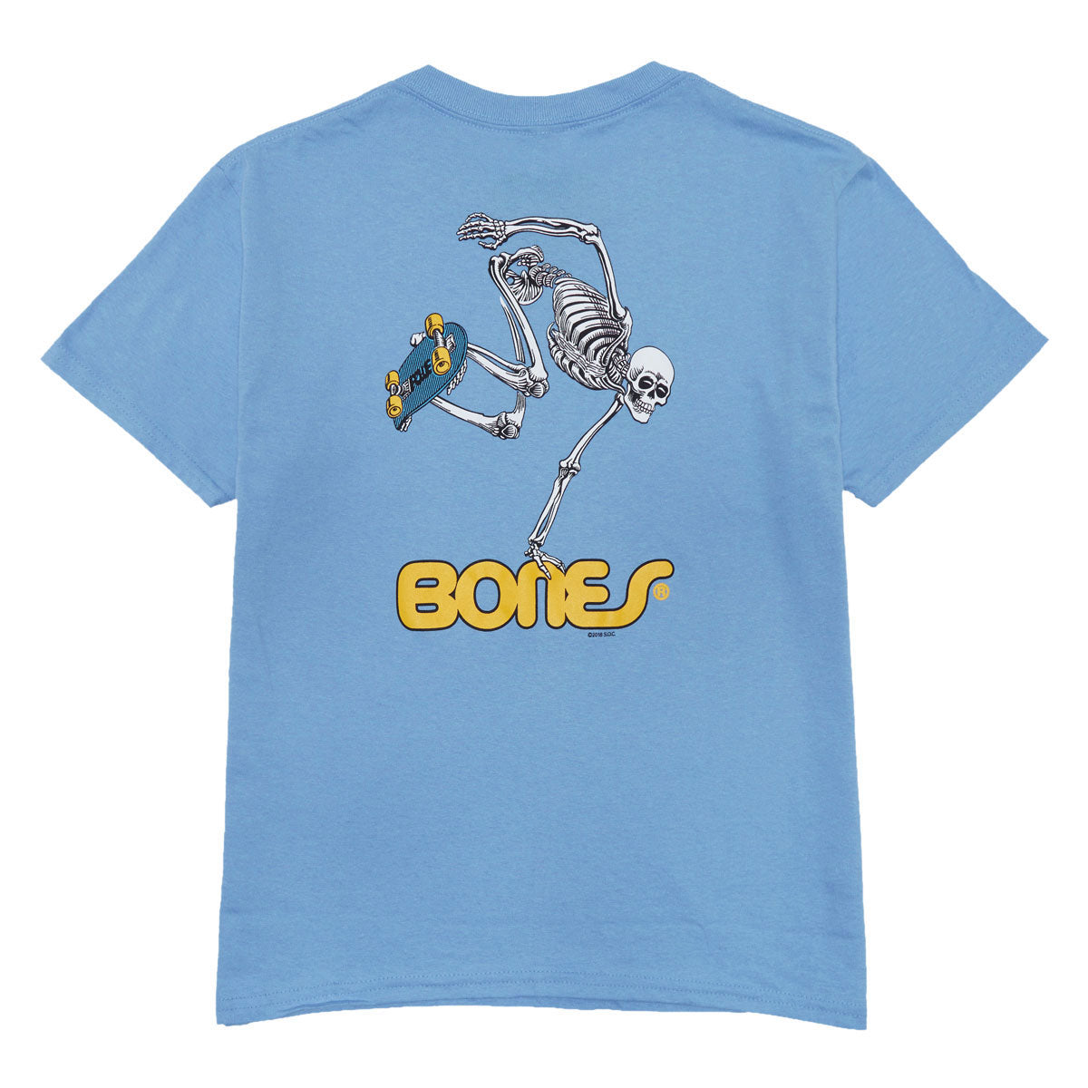 Powell-Peralta Youth Skateboard Skeleton T-Shirt - Carolina Blue image 1