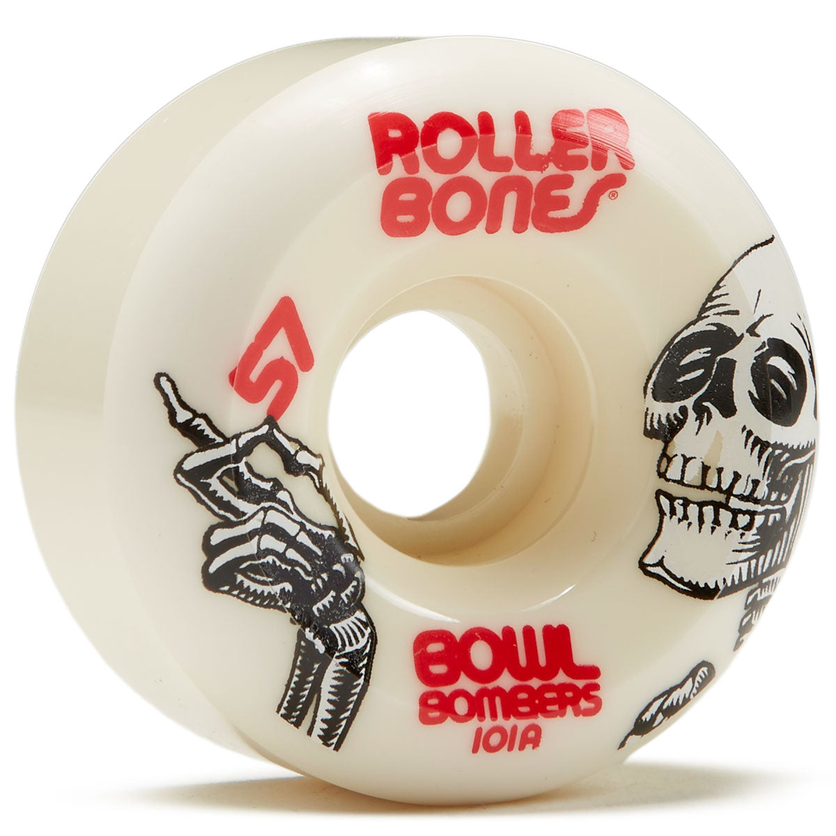 Rollerbones Bowl Bombers 101A Skate Wheels - White - 57mm image 1