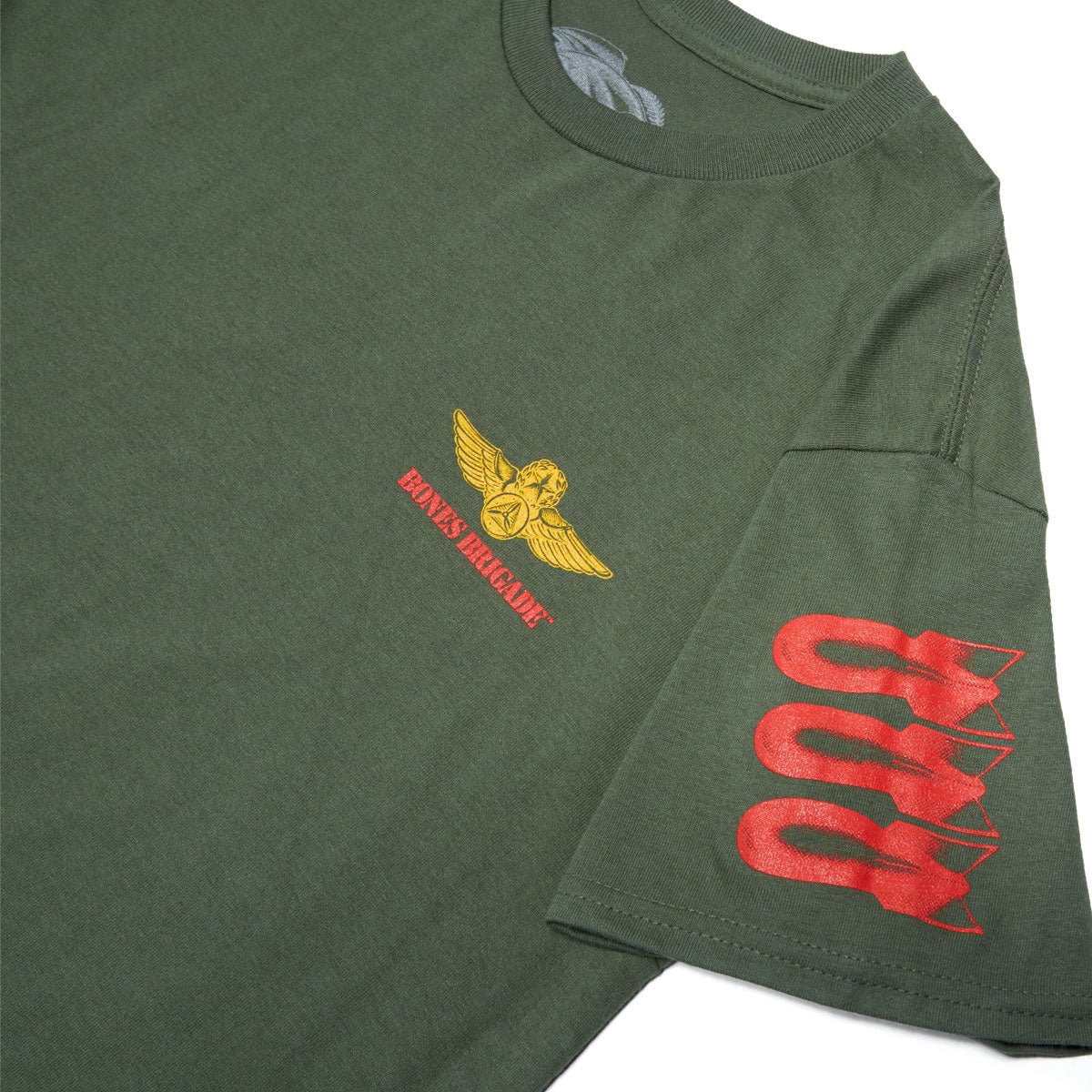 Bones Brigade OG Bomber T-Shirt - Military Green image 3