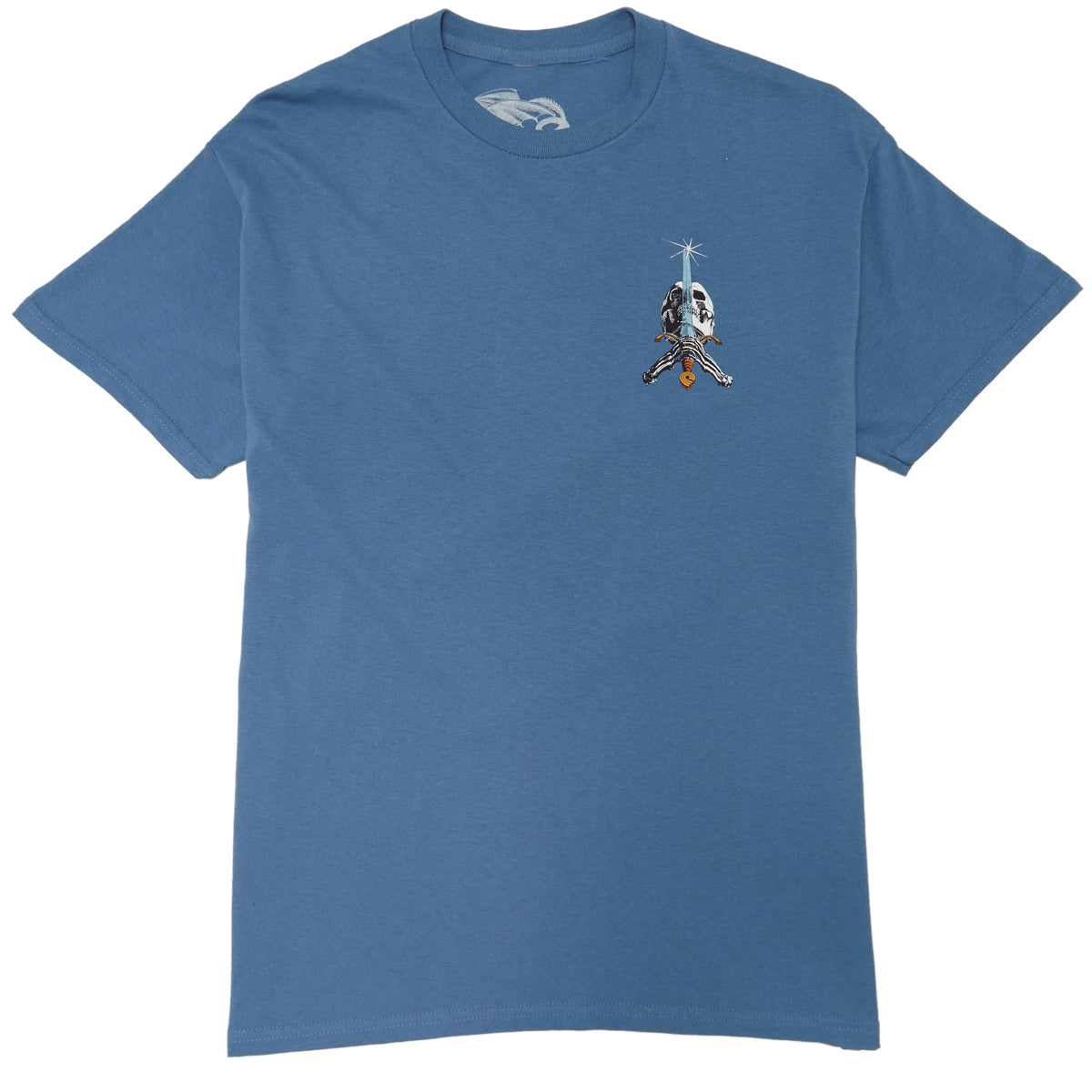 Powell-Peralta Skull And Sword T-Shirt - Indigo Blue image 2