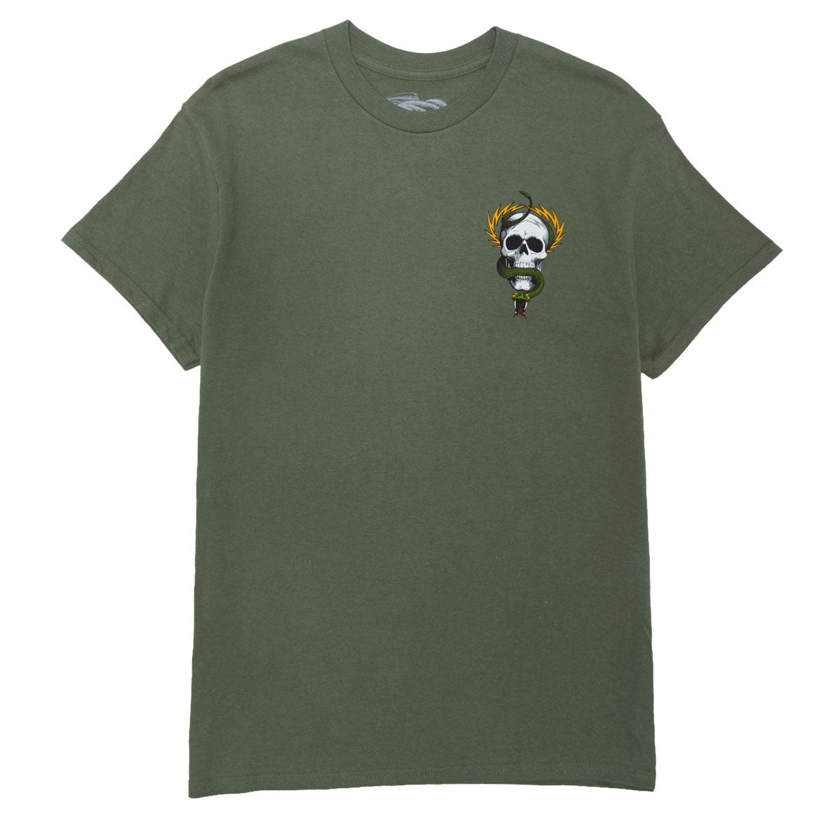 Powell-Peralta Mike McGill Skull And Snake T-Shirt - Military Green II image 2