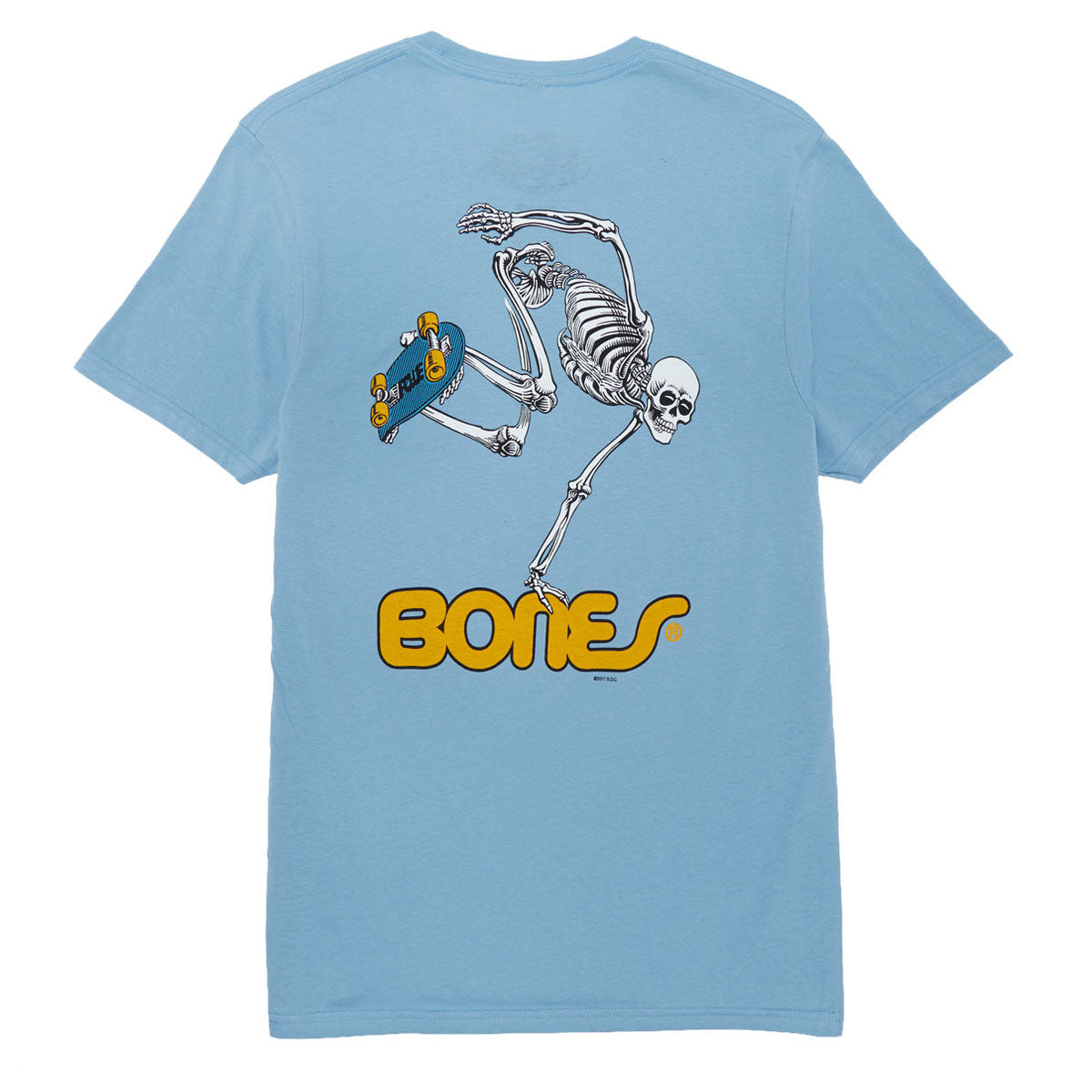 Powell-Peralta Skateboard Skeleton T-Shirt - Baby Blue image 2