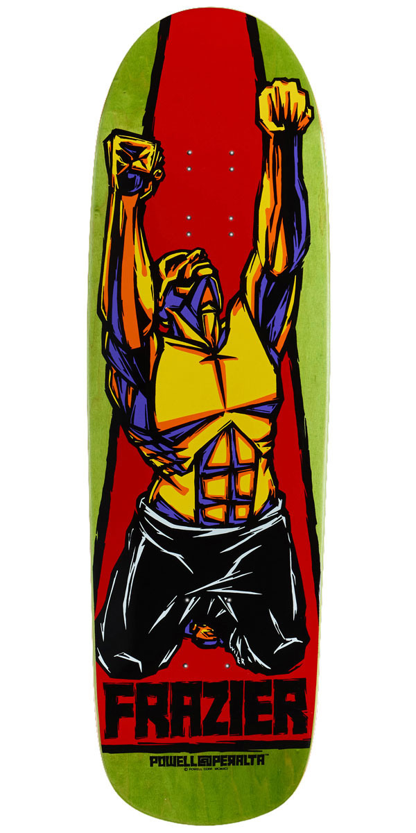 Powell-Peralta Mike Frazier Yellow Man 02 Skateboard Deck - Green Stain - 9.50