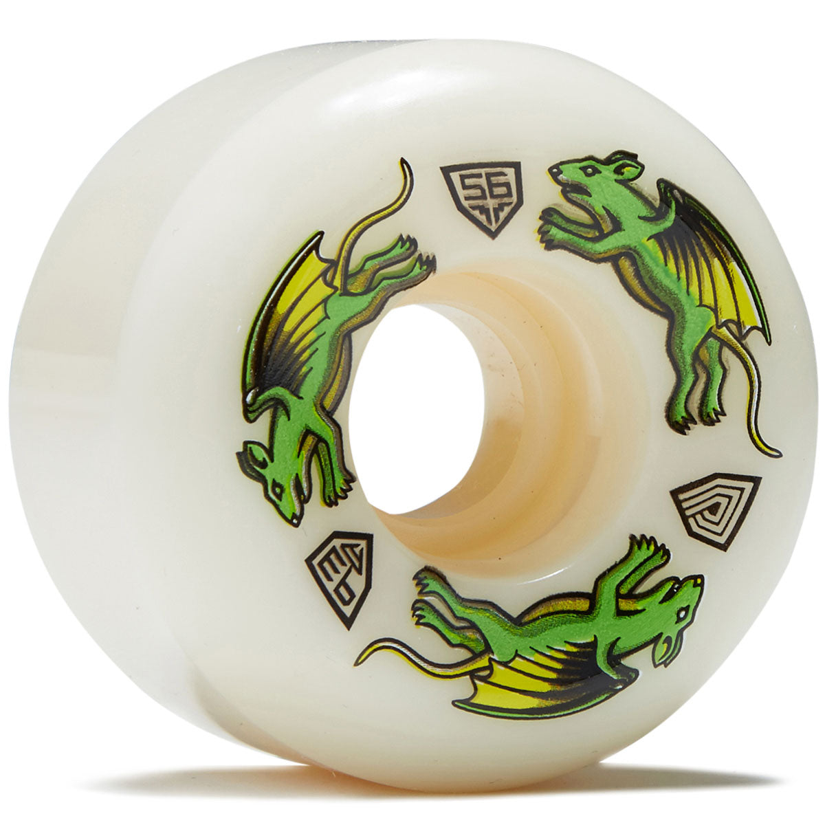 Powell-Peralta Dragon Formula 93a Nano Rat A2 Skateboard Wheels - Off White - 56mm image 1