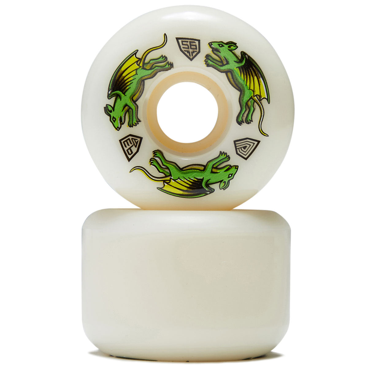 Powell-Peralta Dragon Formula 93a Nano Rat A2 Skateboard Wheels - Off White - 56mm image 2