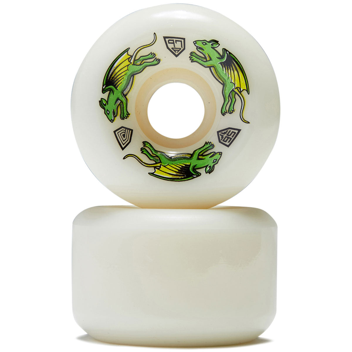 Powell-Peralta Dragon Formula 97a Nano Rat A2 Skateboard Wheels - Off White - 56mm image 2