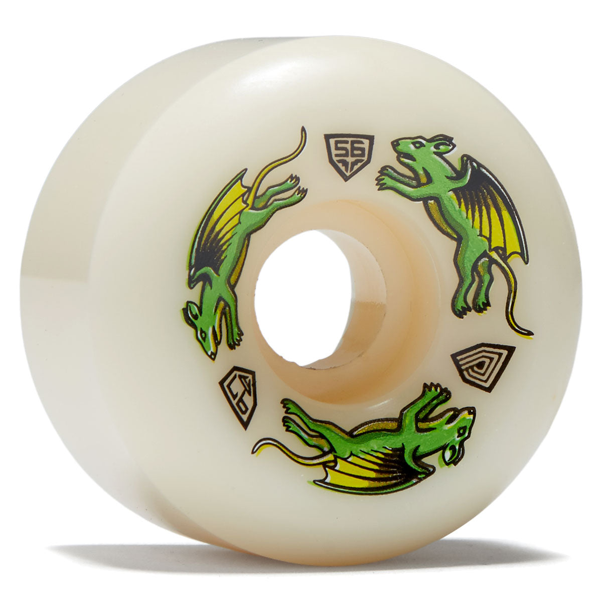 Powell-Peralta Dragon Formula 97a Nano Rat V6 Skateboard Wheels - Off White - 56mm image 1