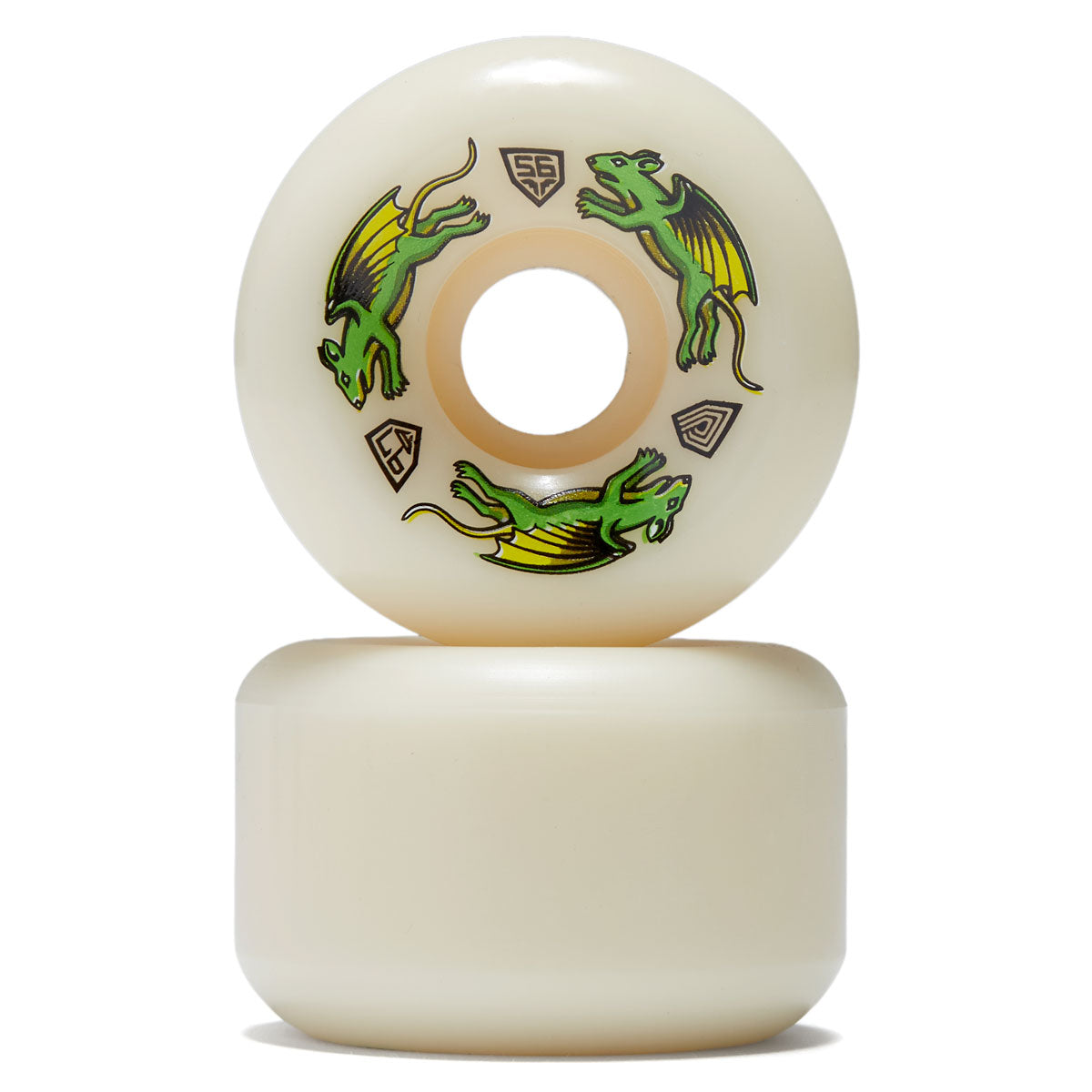 Powell-Peralta Dragon Formula 97a Nano Rat V6 Skateboard Wheels - Off White - 56mm image 2