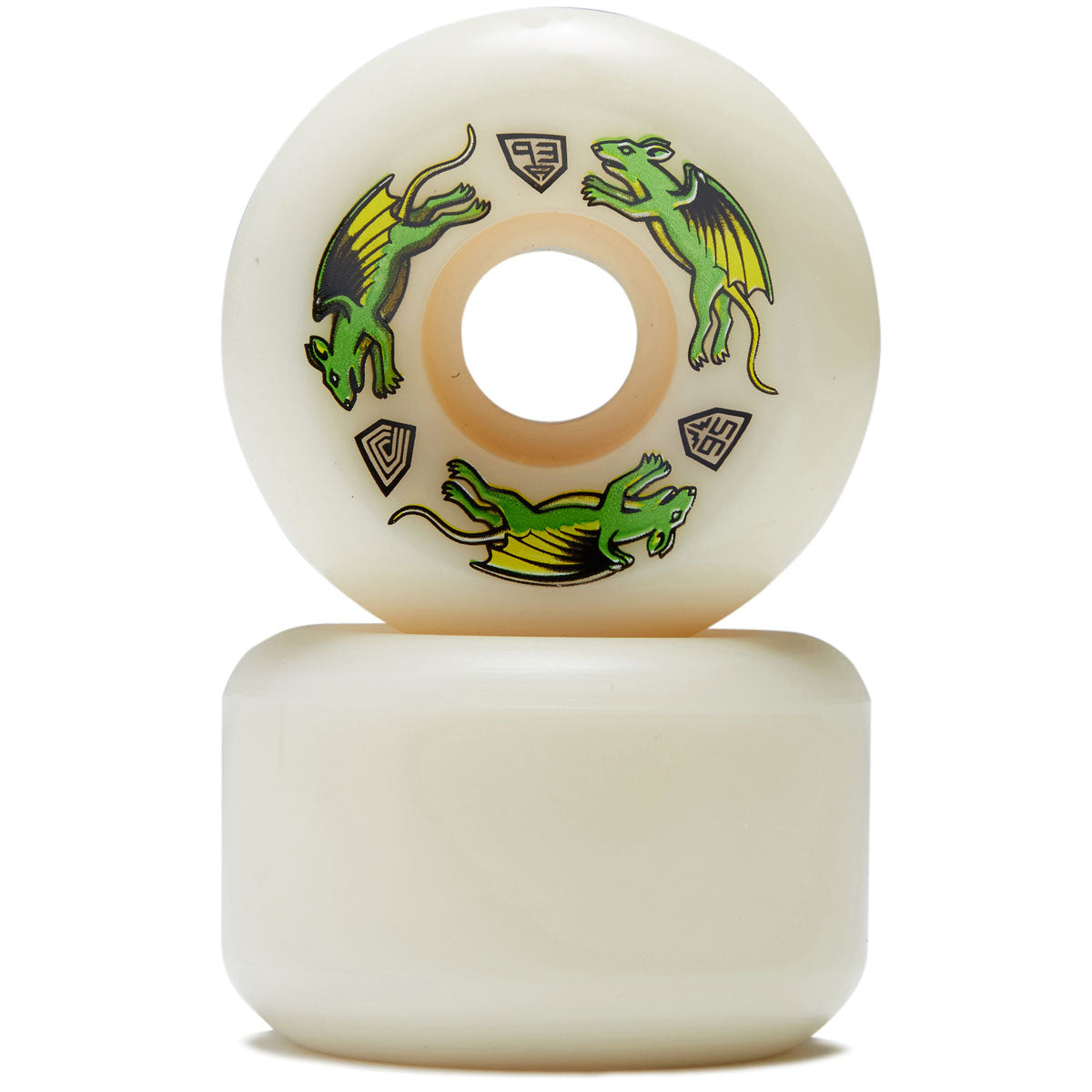 Powell-Peralta Dragon Formula 93a Nano Rat V6 Skateboard Wheels - Off White - 56mm image 2