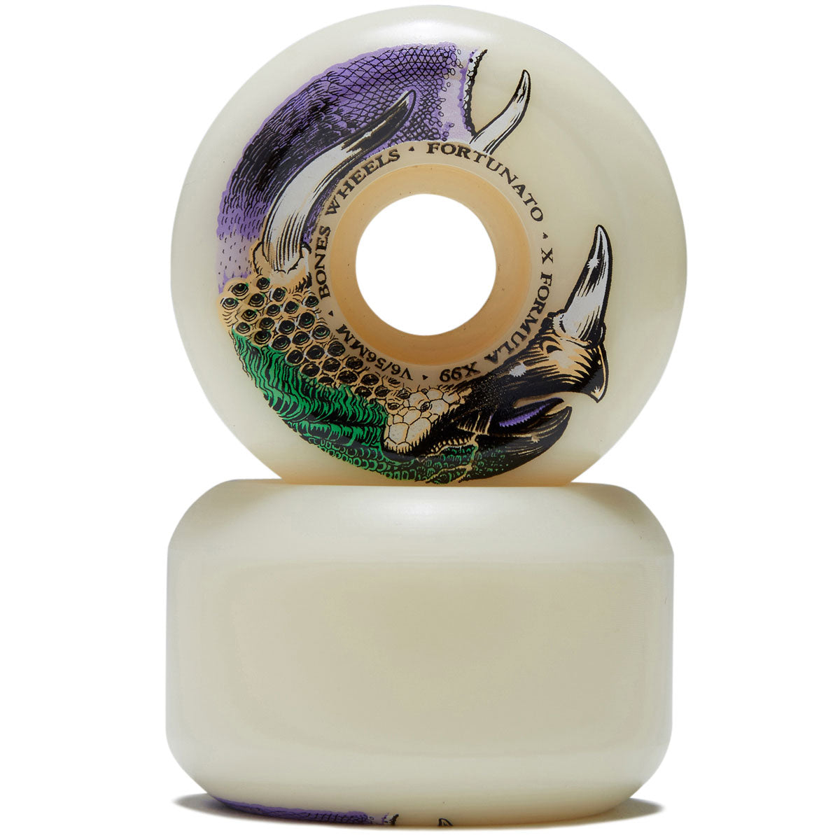 Bones Gabriel Fortunato Dino-Sortas 99A V6 Widecut Skateboard Wheels - 56mm image 2