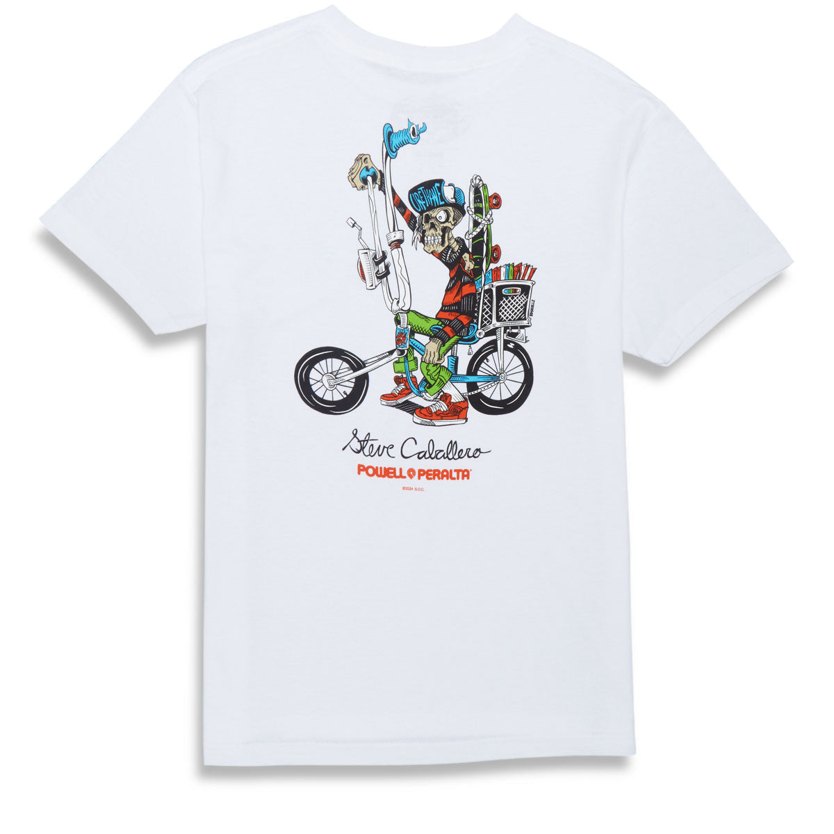 Powell-Peralta Steve Caballero Chopper Bike T-Shirt - White image 1