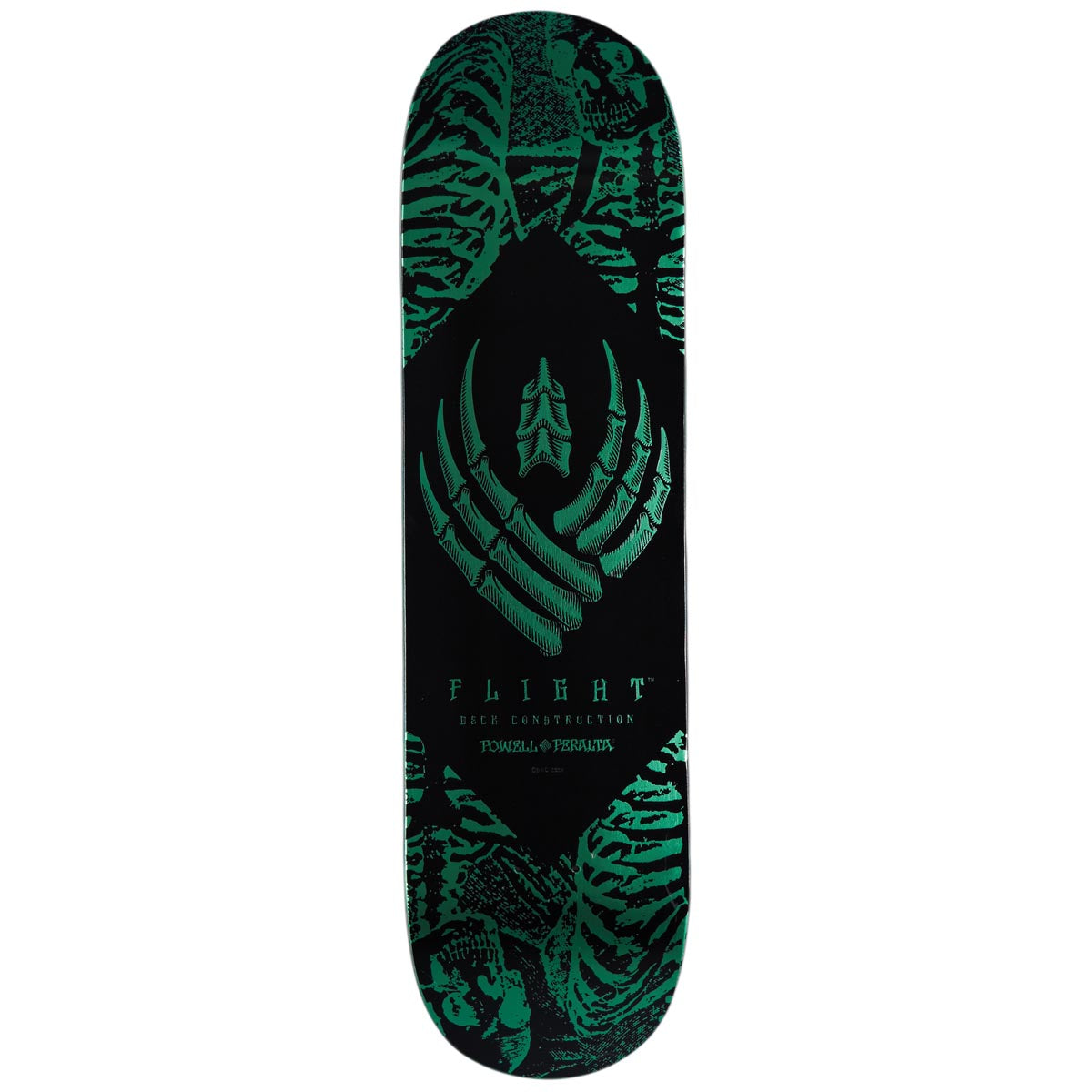 Powell-Peralta Flight Skeleton Skateboard Deck - Teal Foil - 8.13