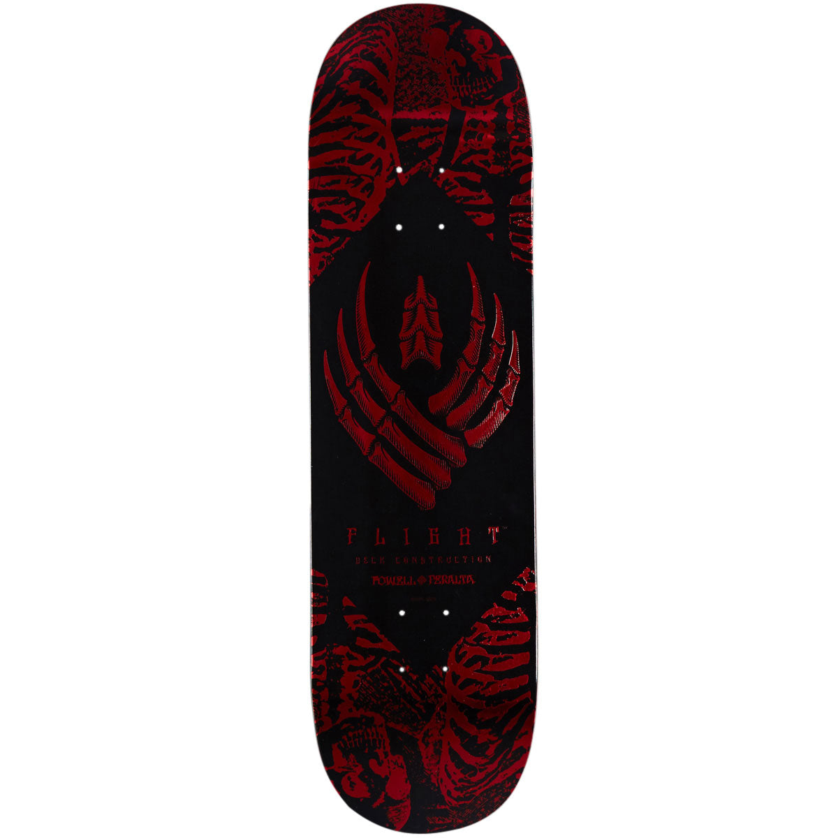 Powell-Peralta Flight Skeleton Skateboard Deck - Red Foil - 8.38