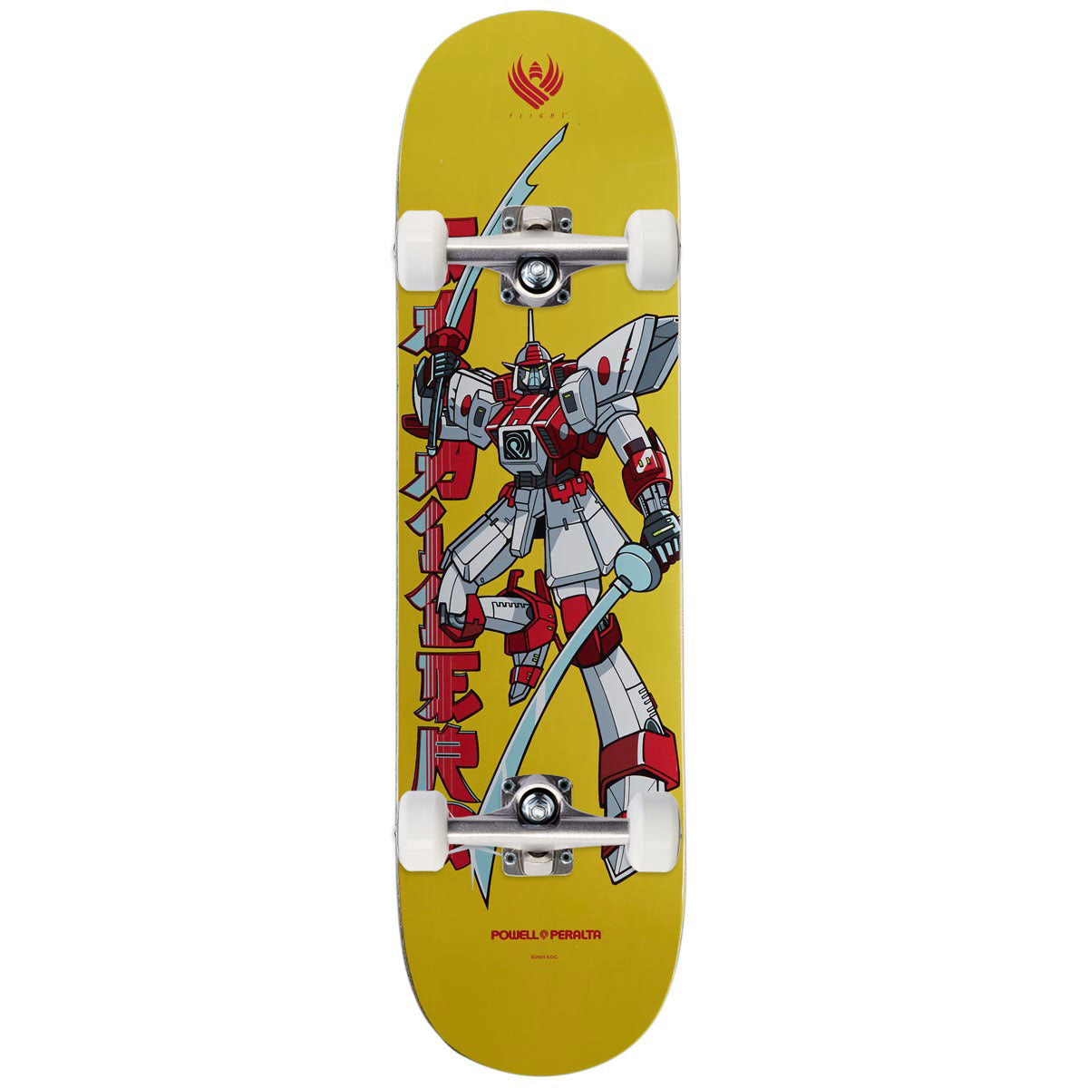 Powell-Peralta Flight Steve Caballero Gundam Skateboard Complete - Yellow - 8.25