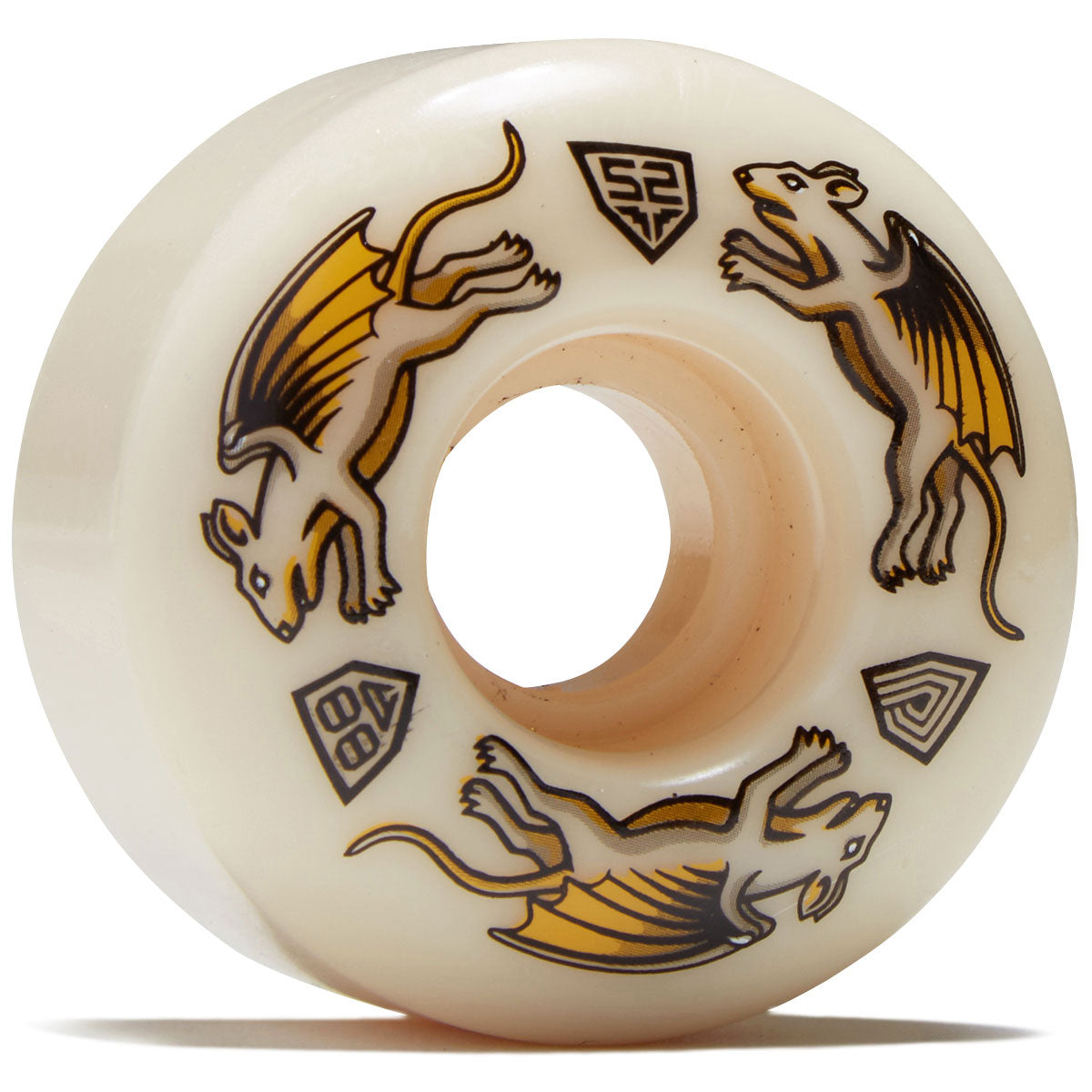 Powell-Peralta Dragon Formula 88a Nano Rat V4 Skateboard Wheels - Off White - 52mm image 1