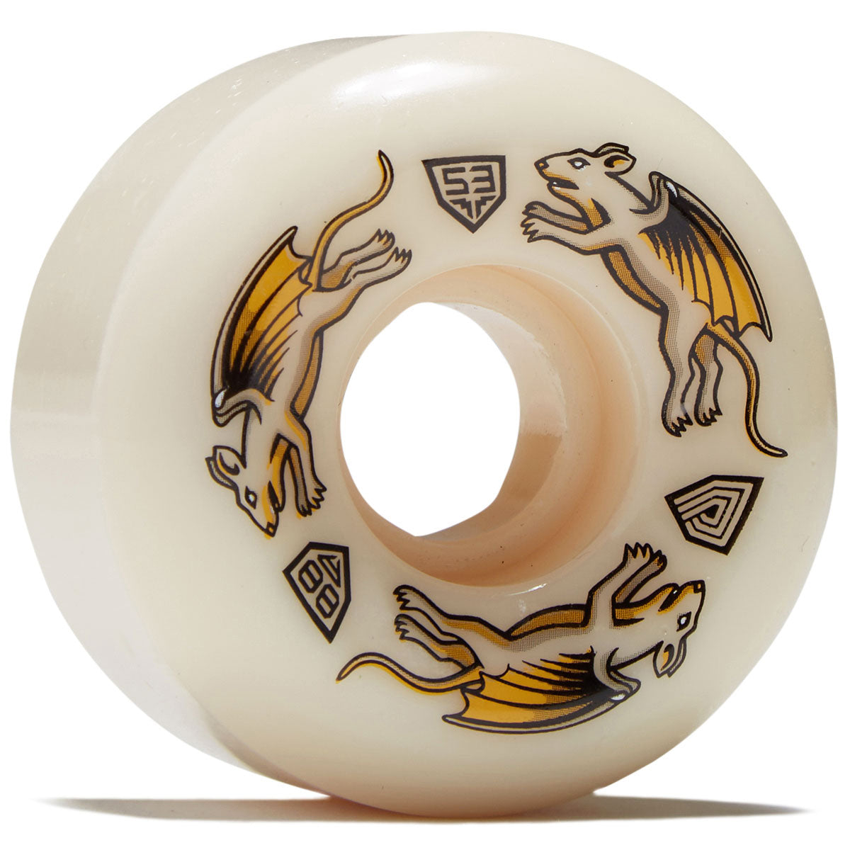 Powell-Peralta Dragon Formula 88a Nano Rat V6 Skateboard Wheels - Off White - 53mm image 1