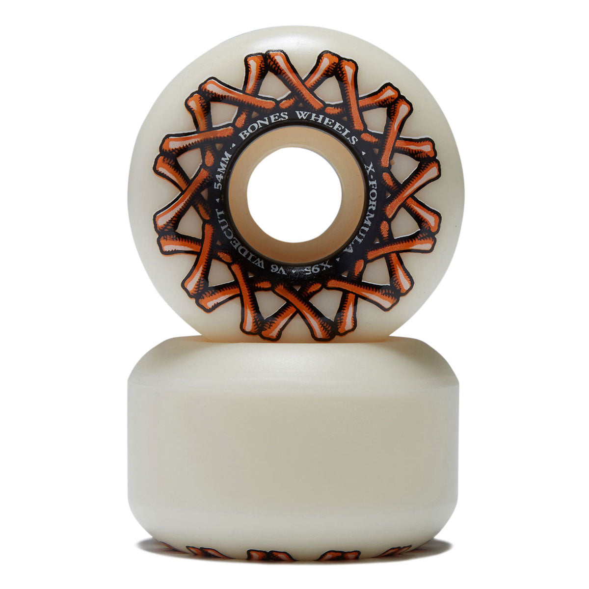 Bones X Formula Wide-Cuts 95a V6 Wide-Cut Skateboard Wheels - 54mm image 2