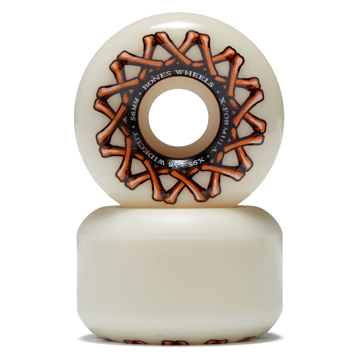 Bones X Formula Wide-Cuts 95a V6 Wide-Cut Skateboard Wheels - 56mm image 2