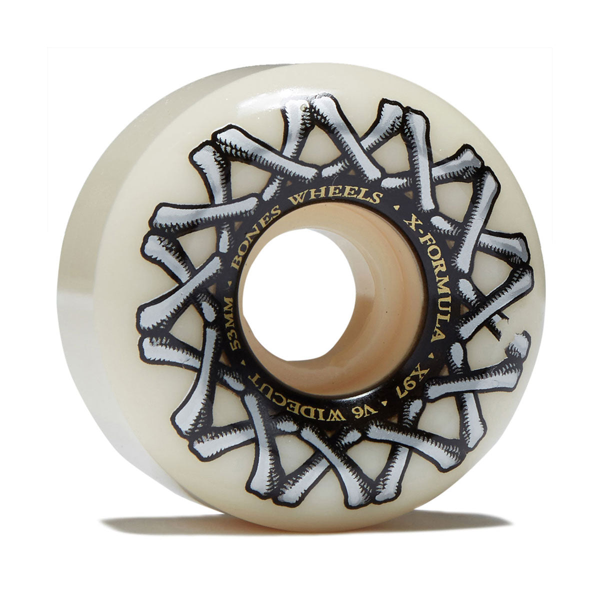 Bones X Formula Widecuts 97a V6 Wide-Cut Skateboard Wheels - 53mm image 1