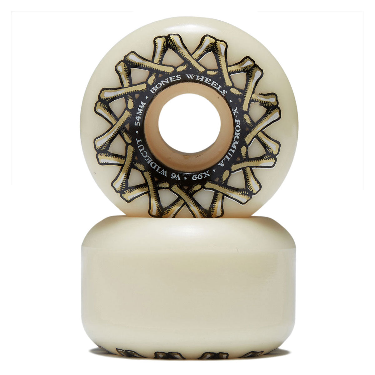 Bones X Formula Widecuts 99a V6 Wide-Cut Skateboard Wheels - 54mm image 2