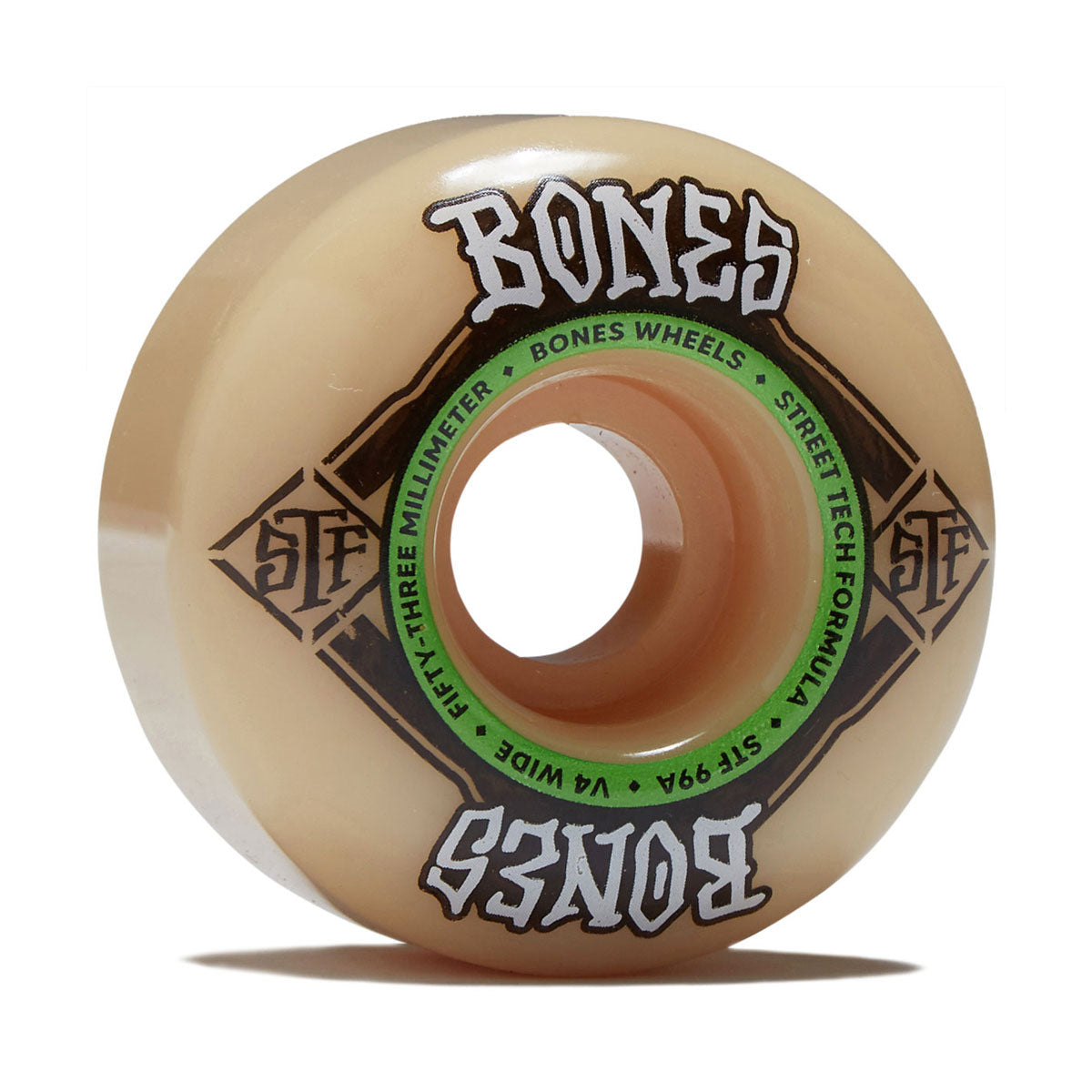 Bones STF Wides 99a V4 Wide Skateboard Wheels - 53mm image 1