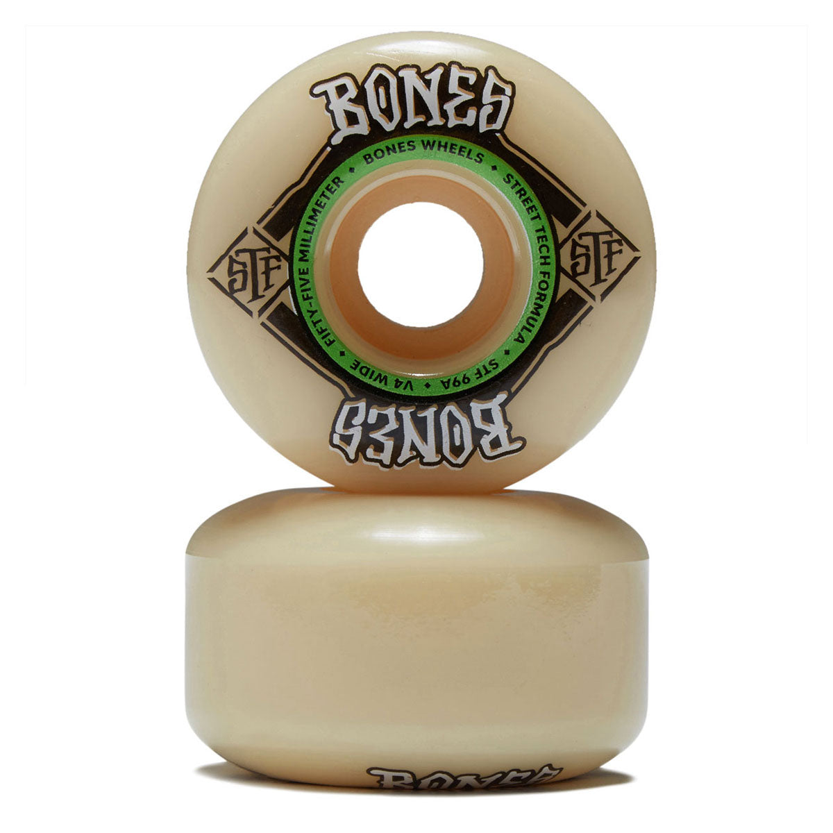 Bones STF Wides 99a V4 Wide Skateboard Wheels - 55mm image 2