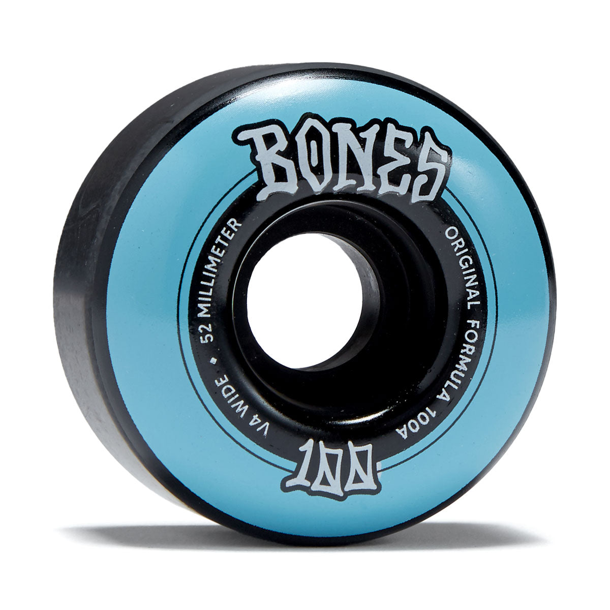Bones 100s Wides 100a V4 Wide Skateboard Wheels - Black - 52mm image 1