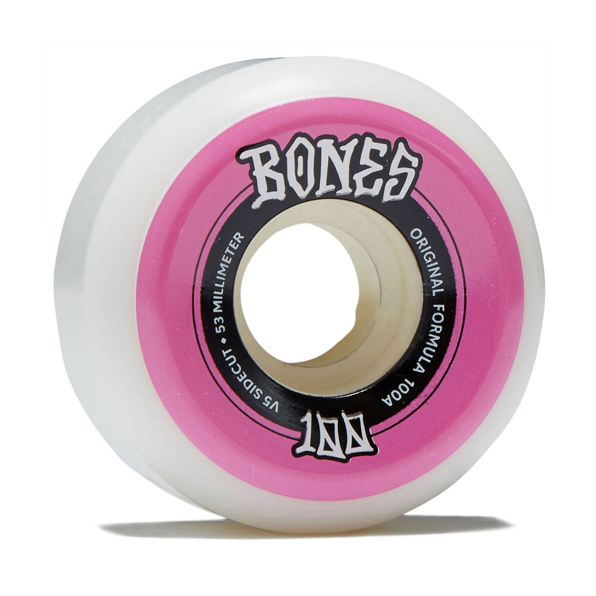 Bones 100s Sidecuts 100a V5 Sidecut Skateboard Wheels - White - 53mm image 1