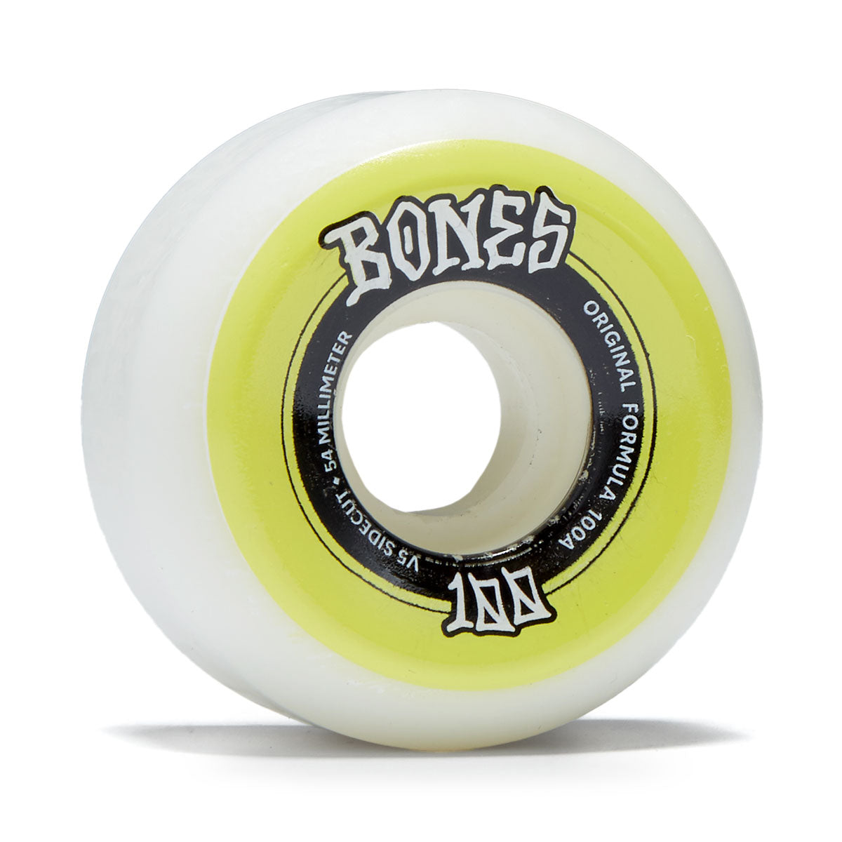 Bones 100s Sidecuts 100a V5 Sidecut Skateboard Wheels - White - 54mm image 1