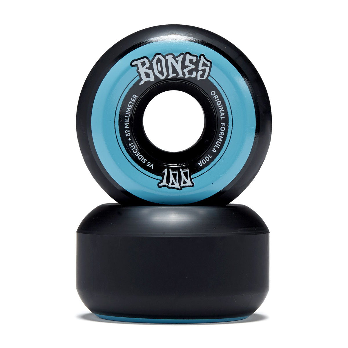 Bones 100s Sidecuts 100a V5 Sidecut Skateboard Wheels - Black - 52mm image 2