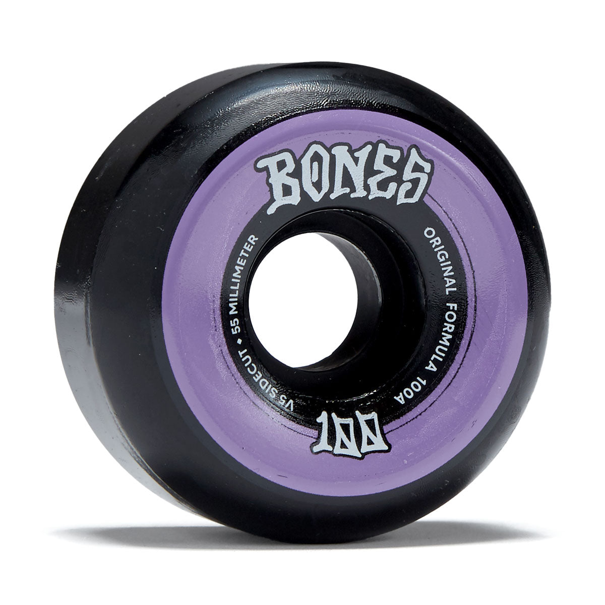 Bones 100s Sidecuts 100a V5 Sidecut Skateboard Wheels - Black - 55mm image 1