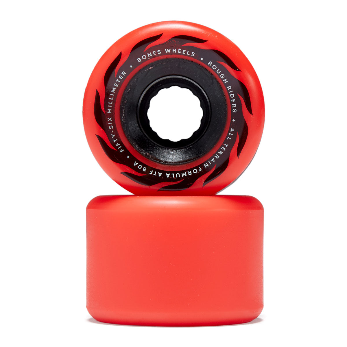 Bones ATF Rough Riders Eternal Flame 80a Skateboard Wheels - Red - 56mm image 2