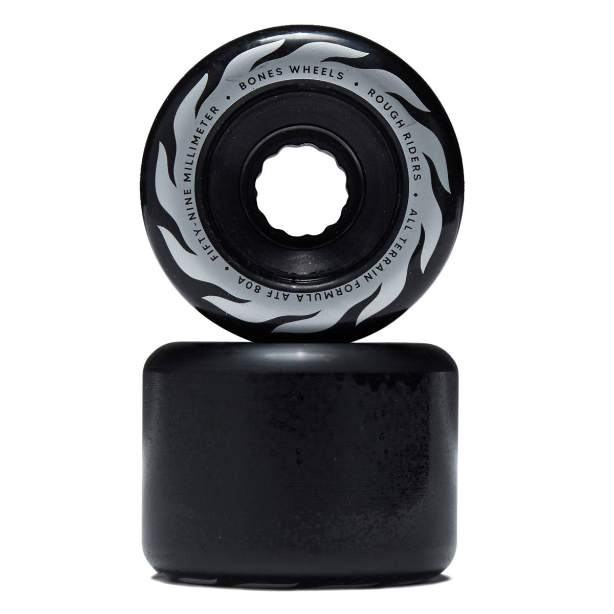 Bones ATF Rough Riders Eternal Flame 80a Skateboard Wheels - Black - 59mm image 2