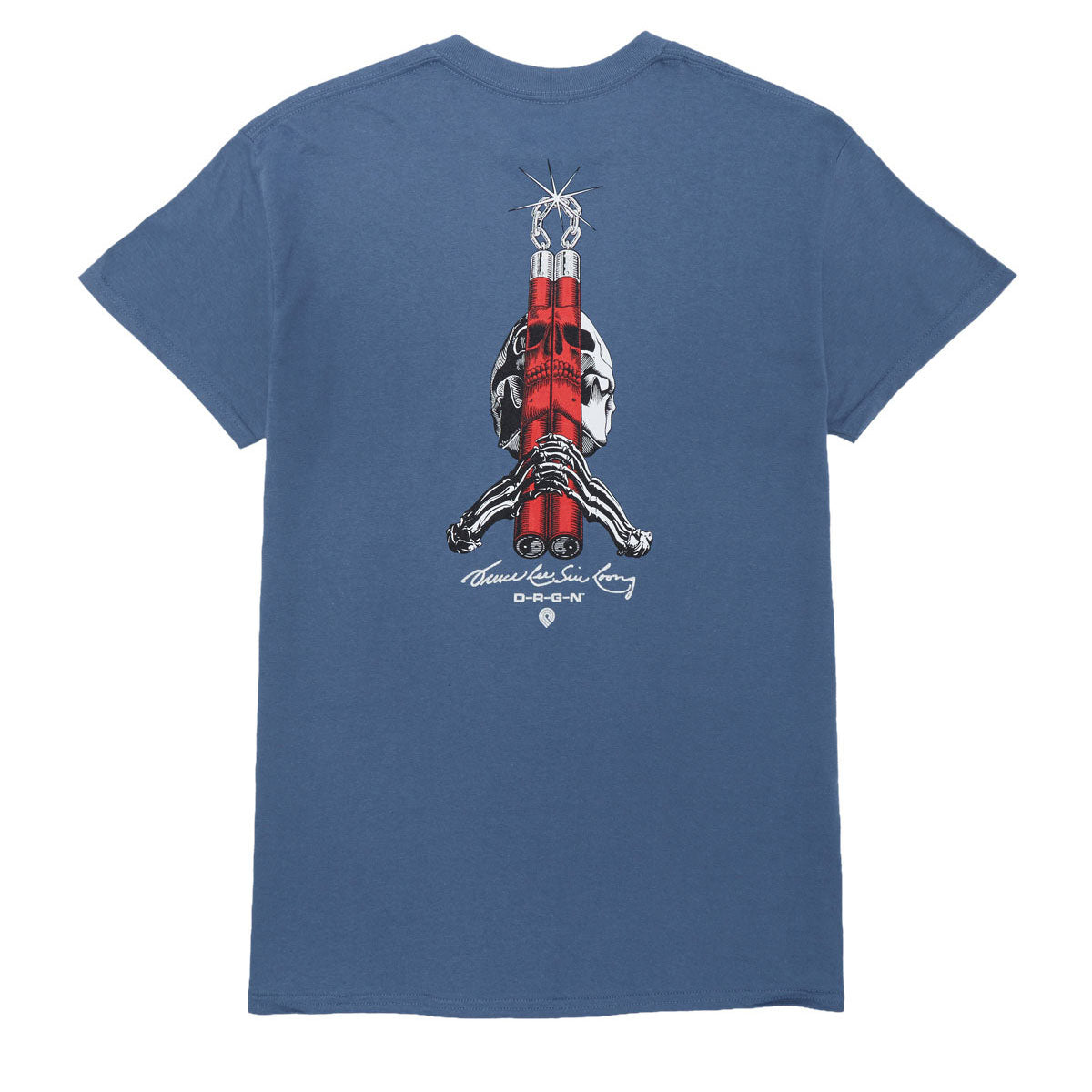 Powell-Peralta Bruce Lee Skull & Numchucks T-Shirt - Indigo Blue image 1