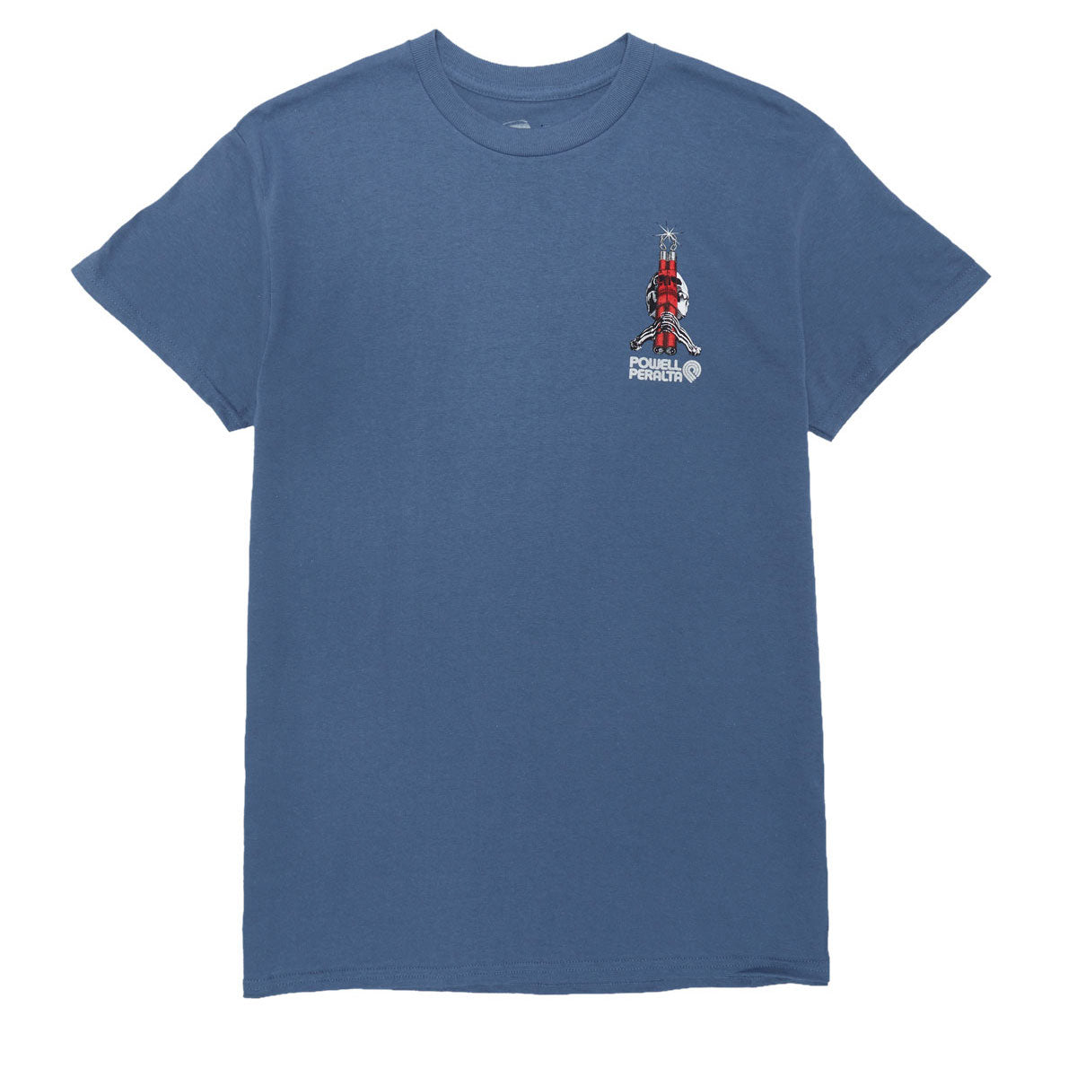 Powell-Peralta Bruce Lee Skull & Numchucks T-Shirt - Indigo Blue image 2