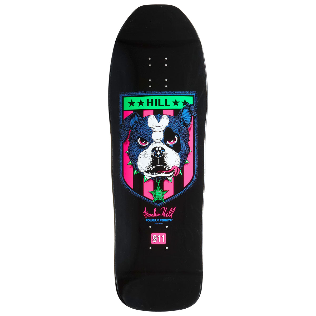 Powell-Peralta Frankie Hill Bull Dog Skateboard Deck - Blacklight - 10.00