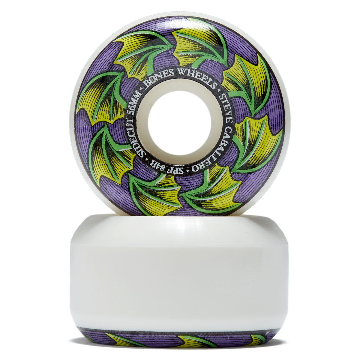 Bones SPF Steve Caballero Bat Wings 84b Sidecuts Skateboard Wheels - 56mm image 2