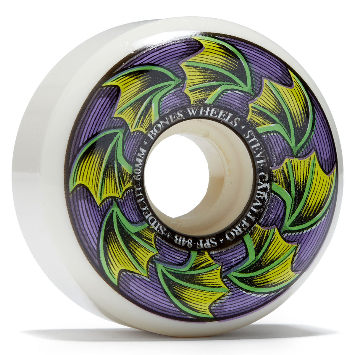 Bones SPF Steve Caballero Bat Wings 84b Sidecuts Skateboard Wheels - 60mm image 1
