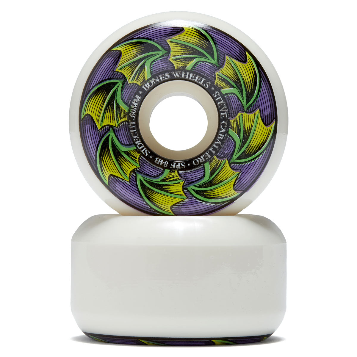Bones SPF Steve Caballero Bat Wings 84b Sidecuts Skateboard Wheels - 60mm image 2