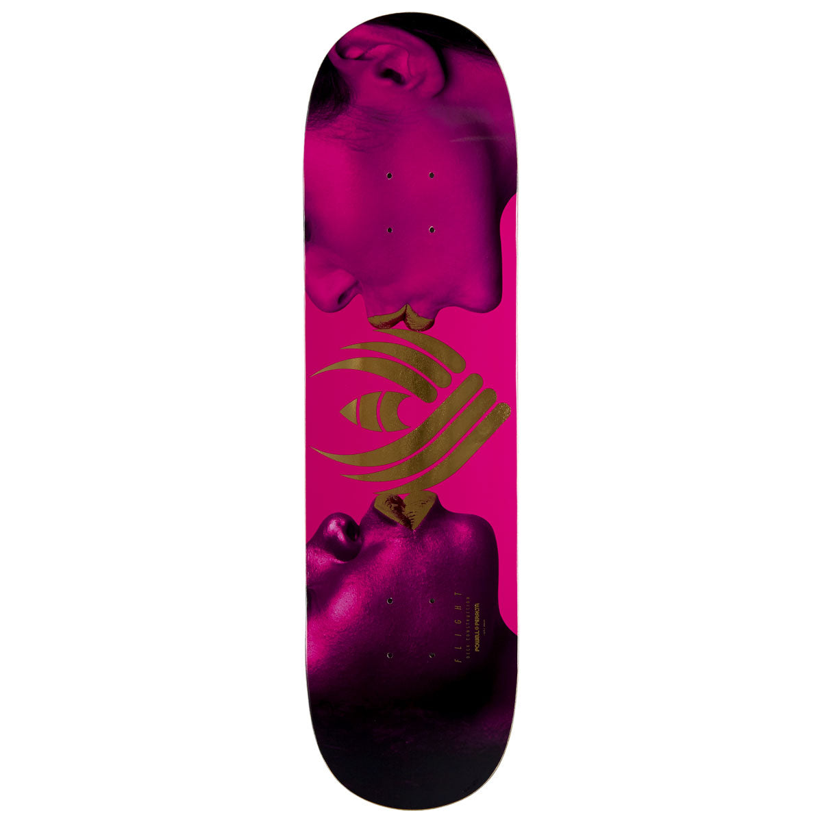 Powell-Peralta Flight Kiss Skateboard Deck - Pink/Gold Foil - 8.25