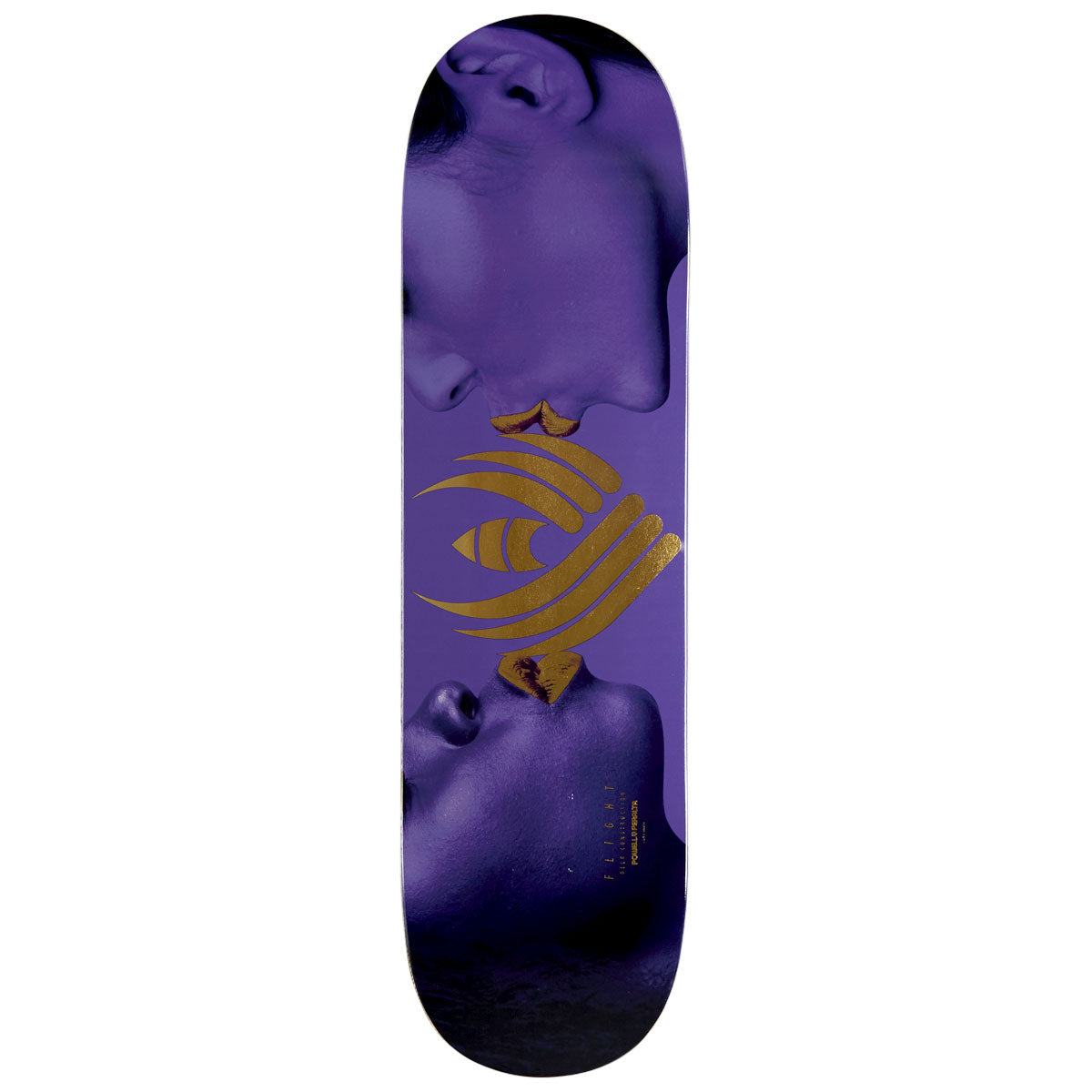 Powell-Peralta Flight Kiss Skateboard Deck - Purple/Gold Foil - 8.38