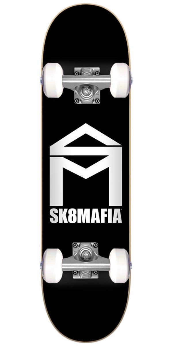 Sk8 Mafia House Logo Prebuilt Micro Skateboard Complete - Black - 6.00