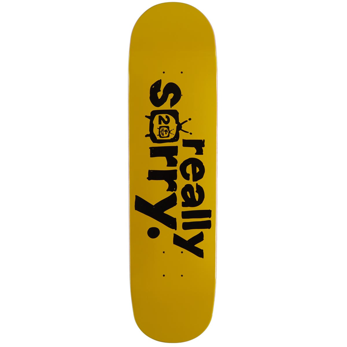 Flip Scribble Logo Skateboard Deck - Yellow - 8.25