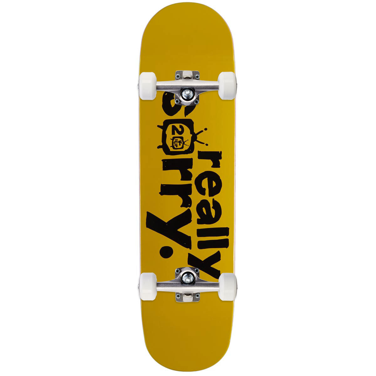 Flip Scribble Logo Skateboard Complete - Yellow - 8.25