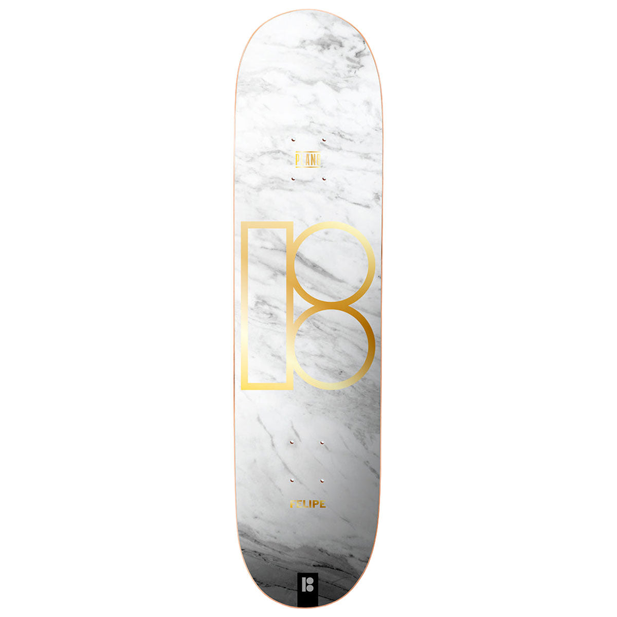 Plan B White Marble Gustavo Skateboard Deck - 8.00