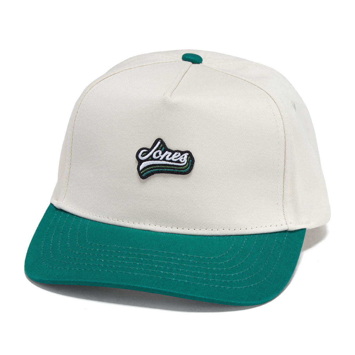 Jones Legacy Script Snapback Hat - Natural/Green image 1
