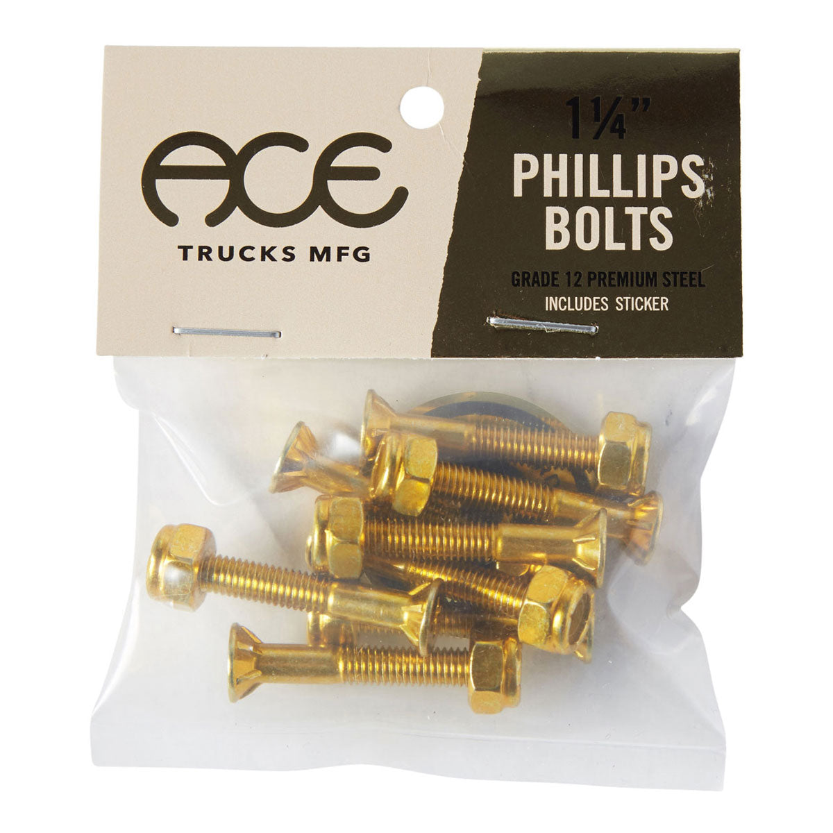 Ace Phillips Bolts Hardware - Gold - 1.25